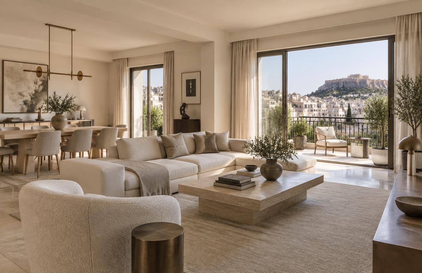Refined Athens residence interior